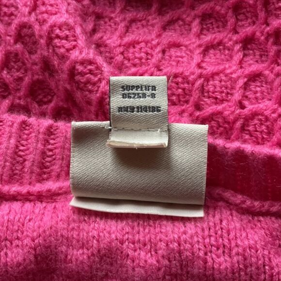 St. John's Bay Pink Crew Neck Sweater Textured Knit Design Women XL Acrylic - Picture 7 of 10